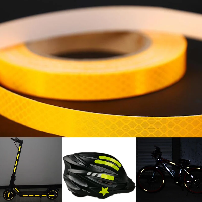 PET Reflective Tape MTB Bike Bicycle Cycling MTB Reflective Stickers Adhesive Tape Bike Stickers Bicycle Accessories
