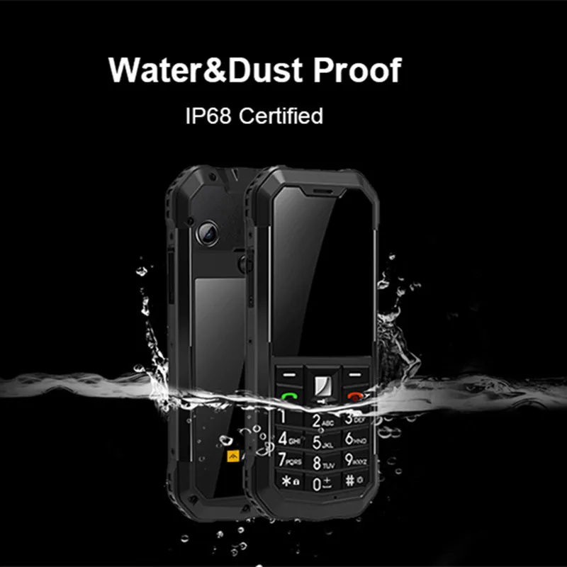 AGM M3 Прочный Открытый 2,4 ''Телефон IP68 водонепроницаемый ударопрочный пылезащитный фонарь 1970mAh фонарик сотовый телефон