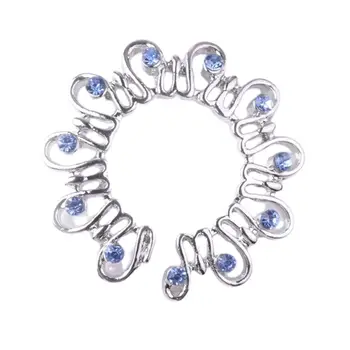 

Stainless Steel Clip On Fake Nipple Rings Hollow Out Floral Heart Shped Faux Nipplering Non Pierce Imitation Crystal Rhinestone