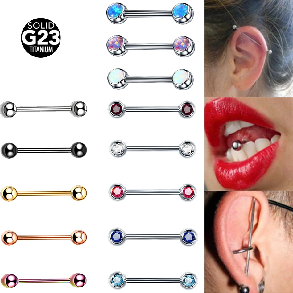 20 Piezas De Barra Acrílica Con Barra Curvada Para Cejas, Anillos Para