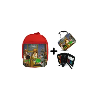 

PACK BACKPACK NETWORK AND CASE DOGS PLAYING POKER school