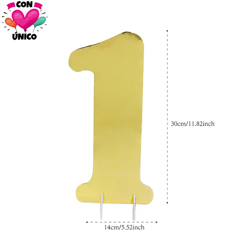 CONUNICO Happy Birthday Party Wedding Party Kids Party Table Decorations Party Supplies Shiny Golden EVA Foam Number 5,GD52701 - Цвет: 1