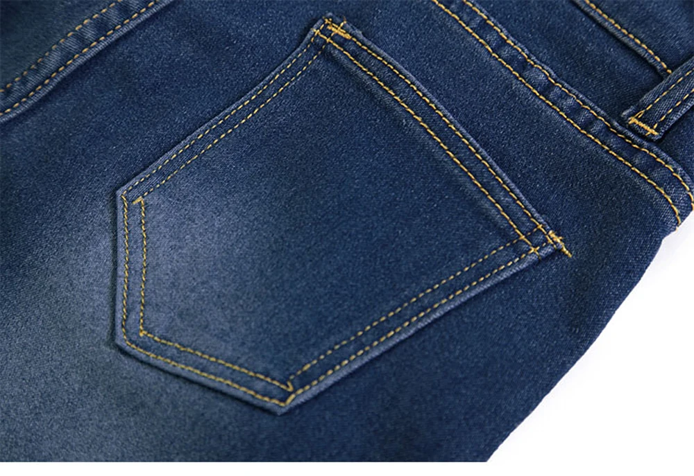 YUANSHU Эластичные Обтягивающие джинсы с высокой талией женские узкие джинсовые брюки на молнии женские эластичные темно-синие потертые джинсы брюки плюс размер