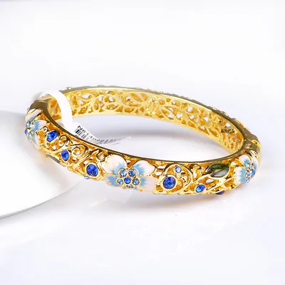 Красивый Пекин cloisonne браслет новые полые кристаллы