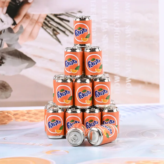 New 4pcs 1/6 Scale Miniature Dollhouse Mini  Mini Coke Beverage Bottle Soda Drinks Play Food for Blyth Doll Miniture Drink Toys 5