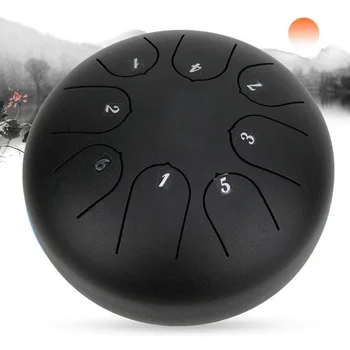

6 Inch 8 Tongue Drum Hand Pan Alloy Steel Tongue Drum Notes Carry Music Education Percussion Tune Mallets Instrument Tongue Drum