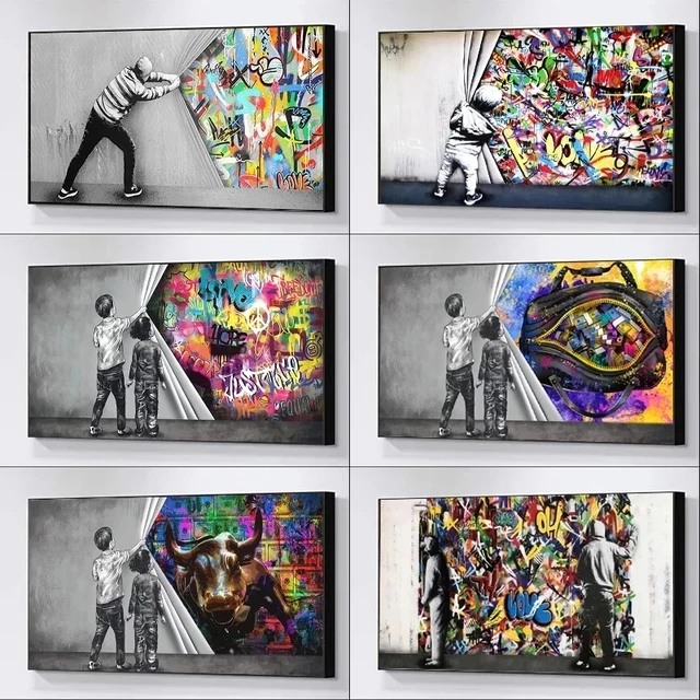 berühmte Kunst, banksy Mädchen, banksy, van gogh' Sticker