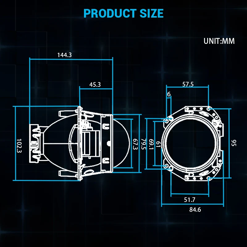 DERI 2 шт. 3,0 дюймов би-ксенон Hid объектив проектора синяя пленка для Hella 5 fit D1S D2 D3 D4 лампы ксеноновые фары для мотоцикла