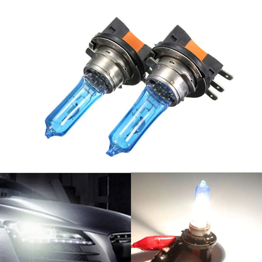 

2X 55W H15 Xenon White Headlight Bulb DRL HID for AUDI/BMW/Ford for VW GOLF