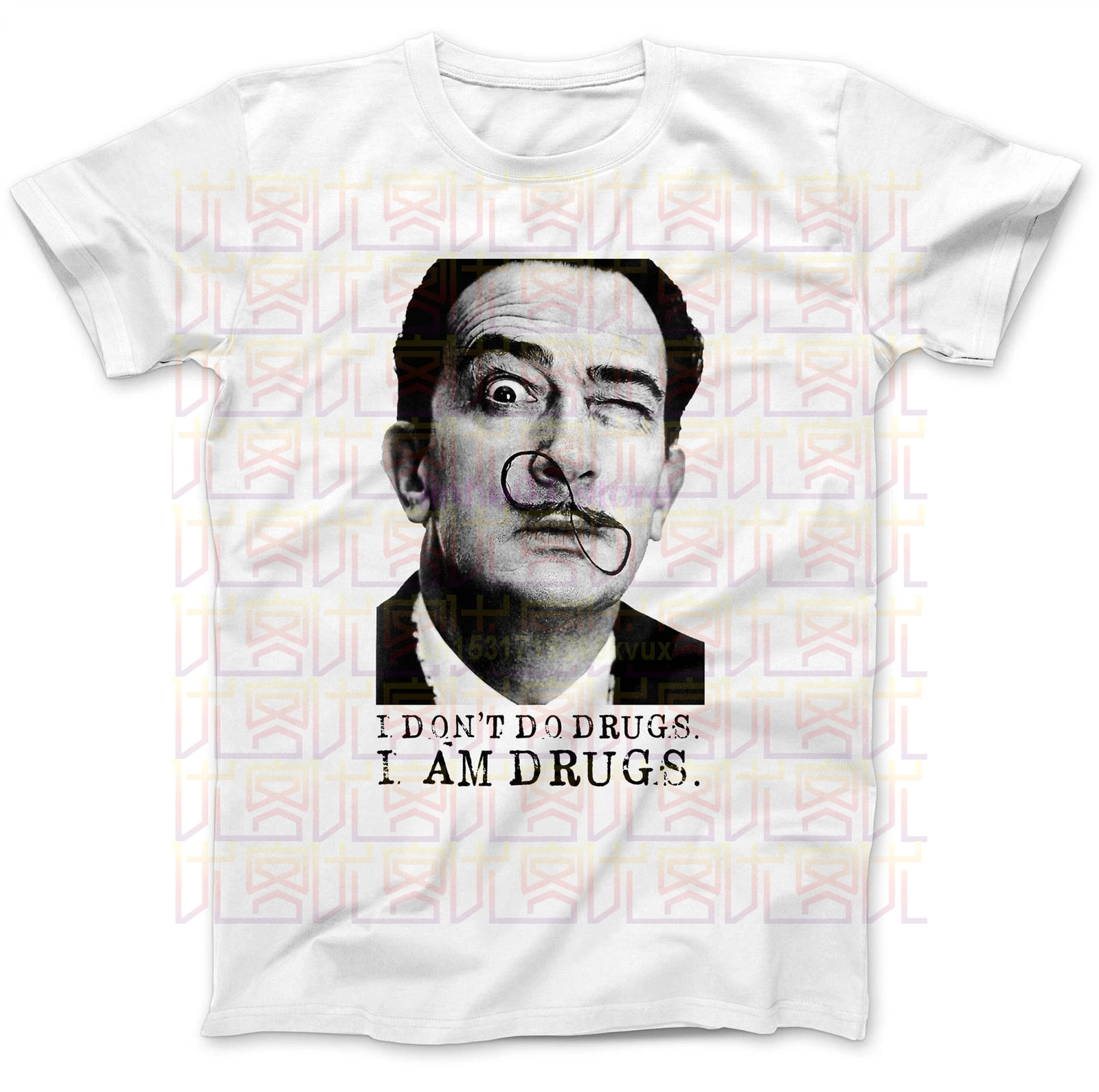 Мужская футболка с короткими рукавами Salvadore Dali Tribute 100% хлопок принтом слонов