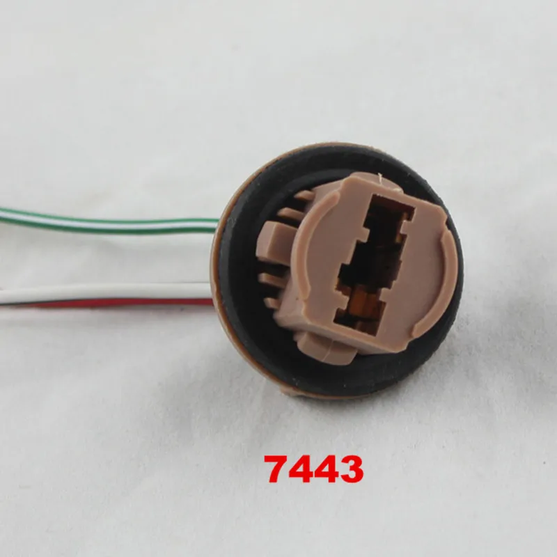 Rockeybright 7440 7443 кабель автомобильной лампы лампочка W21/5 Вт светодиодная гнездо W21W
