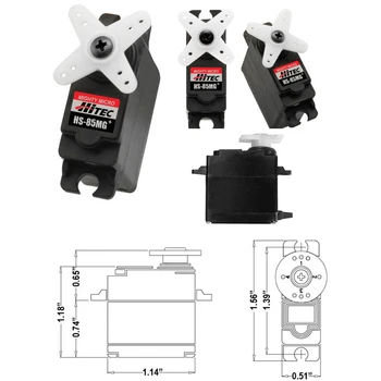 

Original Hitec HS-85MG+ Premium Metal Gear Micro Servo 3.5KG/22g for RC aircraft Compatible with all receivers