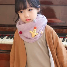 Зимний шарф для детей, праздничное платье для маленьких девочек теплый шерстяной трикотаж шею круг лыжный шарф альпиниста шейный платок на день рождения подарок-аксессуар