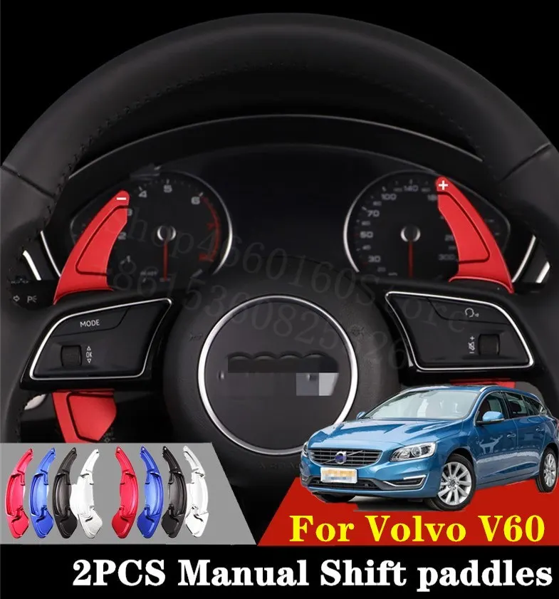 Puou Высокое качество для Volvo V60-17 2 шт автомобильные аксессуары рулевое колесо алюминиевый сдвиг весло сдвиг расширение переключения передач