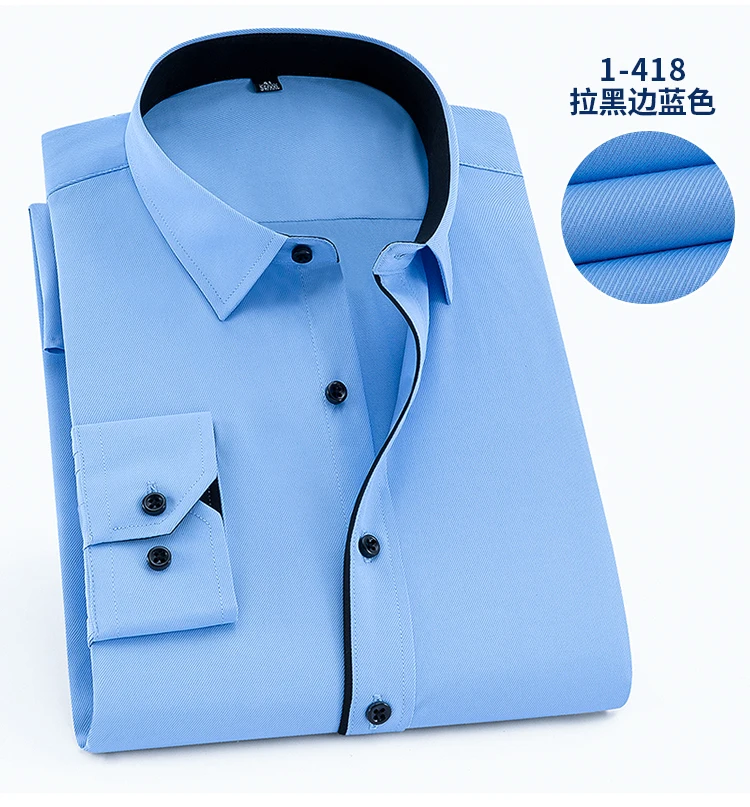 Dress Shirts Men Plus Size Big Dress Shirt Long Sleeve 6XL 8XL 10XL 12XL Formal Office Business