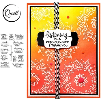 

QWELL Words Phrases Sentences Enjoy It Clear Silicone Stamps For DIY Scrapbooking Craft Paper Cards Making Template 2020 New