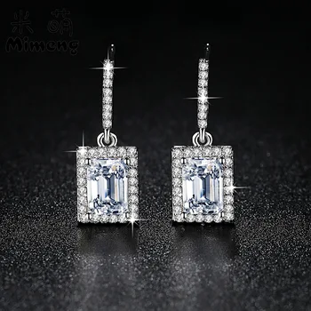 

TW262 Simple fashionable square Zircon Earrings