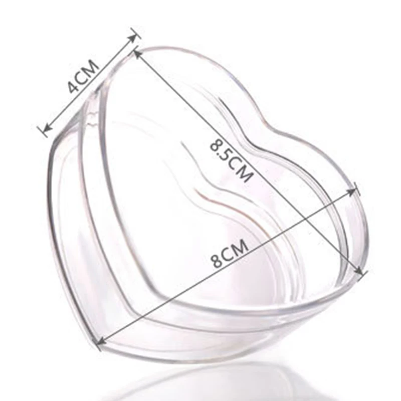 

12pcs Set Transparent Heart Candy Boxes Gift Bags And Wrapping Supplies For Wedding Birthday Party Snack Container Home Decor