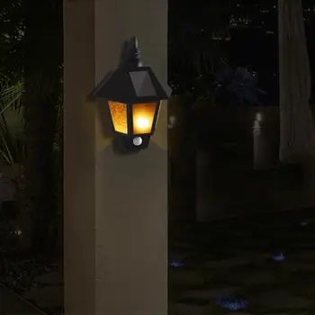 

Hot Sale Porch Lights Wear-resistant Solar LED Wall Lamp Flames Hex Body Induction Light Control Waterproof Outdoor