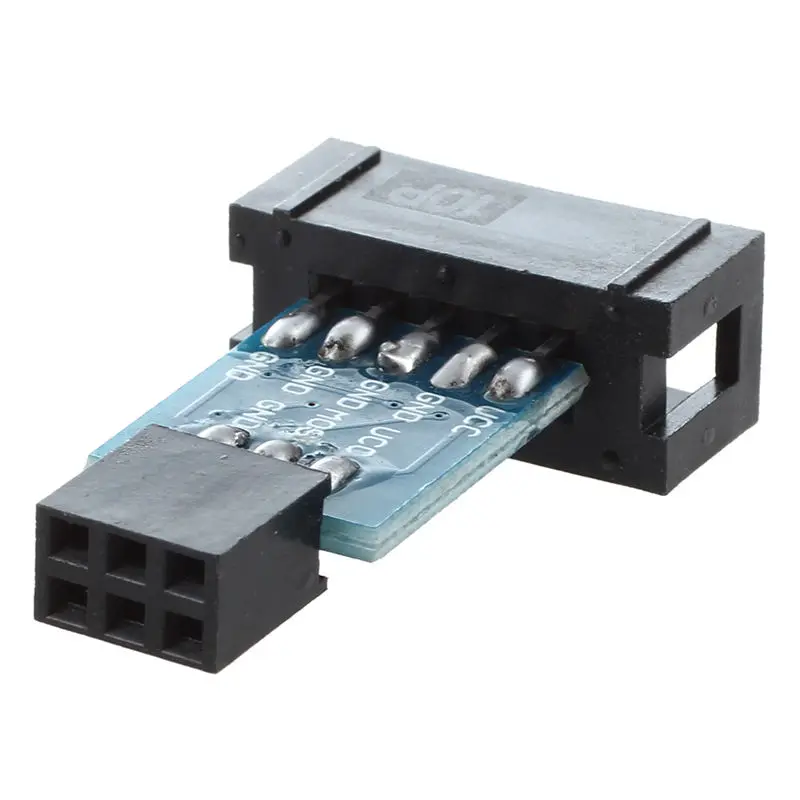 10 Pin to 6 Pin адаптер плата M/F для AVRISP USBASP STK500 черный синий