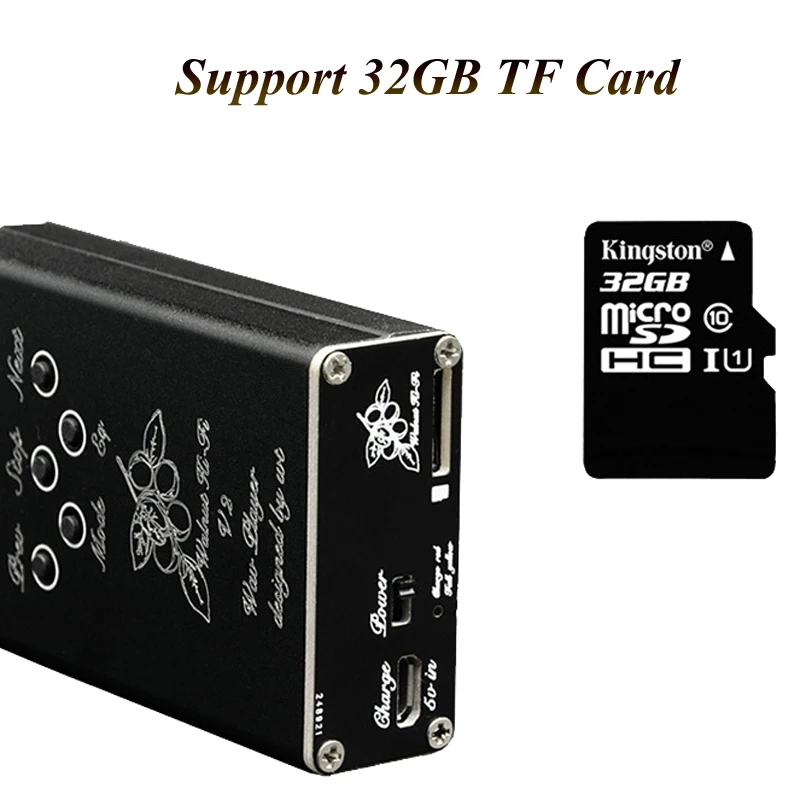  V2S Professional Lossless Music MP3 HiFi protable Player Support 32GB TF Card Expansion with case G