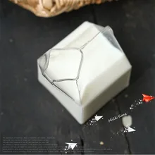 Стеклянная бутылка для молока, креативная американская половинная бутылка для сливок, картонная стеклянная чашка для кофе, стеклянная чашка для сока, ручная работа