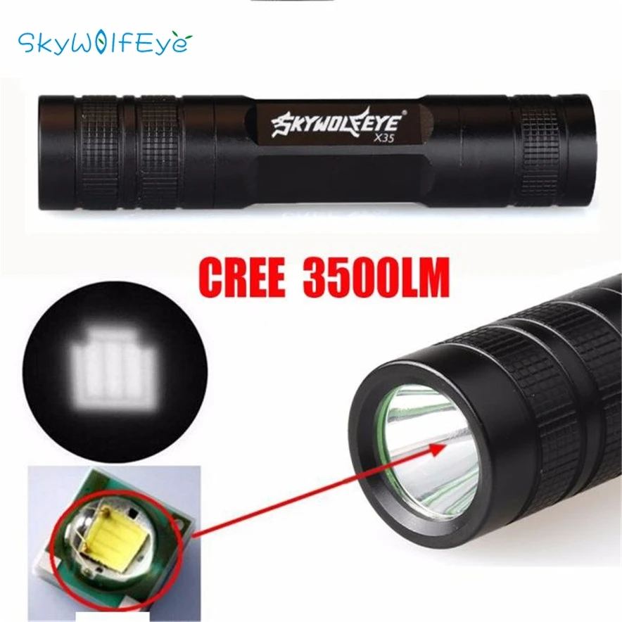 SKYWOLFEYE вспышка светильник мини 3500 люмен 3 режима Q5 светодиодный 18650 фонарь лампа