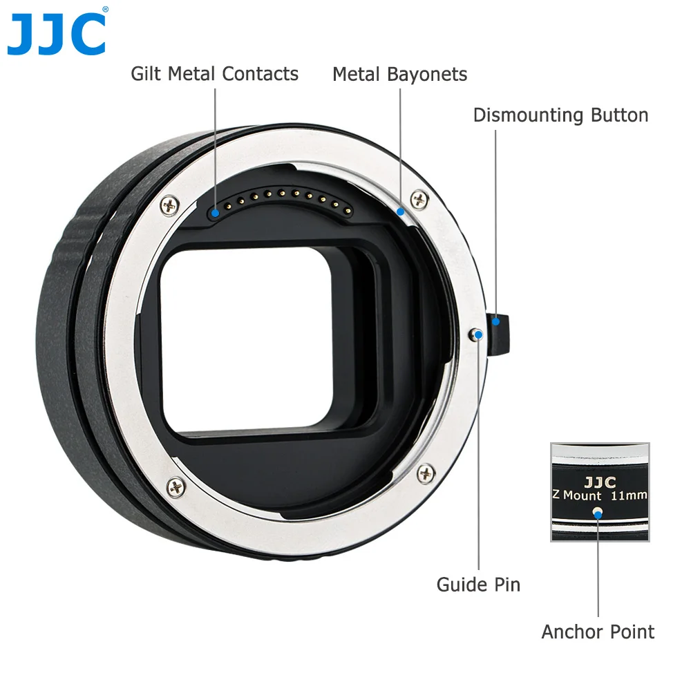 JJC 11 мм 16 мм автоматический удлинитель объектива Набор для Nikon Z Mount Z7 Z6 Z50 объектив камеры переходное кольцо с корпусом крышка объектива