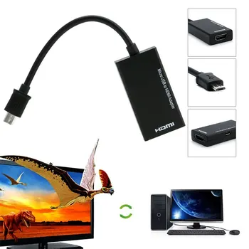 

Adapter Micro USB To HDMI Cellphone Black Converter Accessories Male To Female Adaptor HD Projector for SamSung