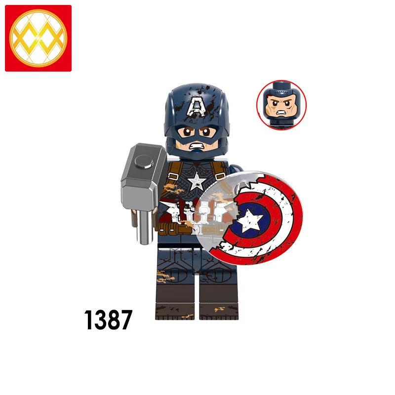 Светло-розовый 50 PCS Super Heroes Captain America Steve Rogers Marvel Hydra Agent Avengers Action Model Building Blocks Children Toys KT1031 - Цвет: Светло-розовый