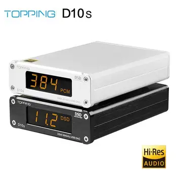 

TOPPING D10S MINI USB DAC XMOS XU208 ES9038Q2M PCM384KHz DSD256 Audio HIFI Music Decoder AMP DAC D10 S