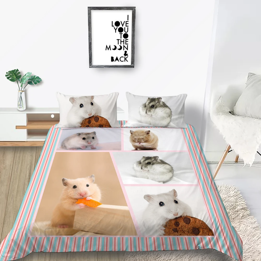 King Size Bedding Set Dog Artistic Fashionable Creative Duvet Cover Queen Twin Full Single Double Unique 5
