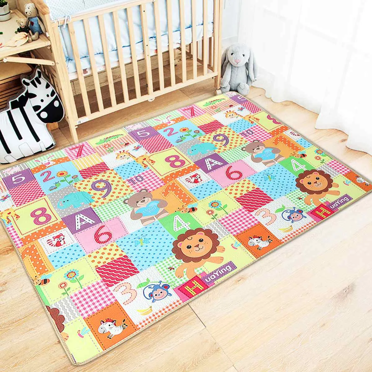 

Hot 200x180cm Cartoon Infant Baby Crawling Play Mat Cover Thick Game Rug Puzzle Mat Waterproof Floor Carpet Folding Play Mats LD