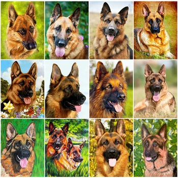 

HUACAN 5D DIY Diamond Painting Full Drill Dog Diamond Embroidery Animal Sale Mosaic Handmade Home Decor Gift
