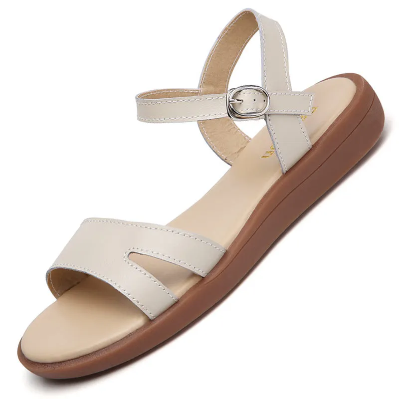 

Wechat Business Summer WOMEN'S Sandals A- line Buckle Breathable WOMEN'S Casual Shoes Thin Legs Sandals Women's 2019 New Style