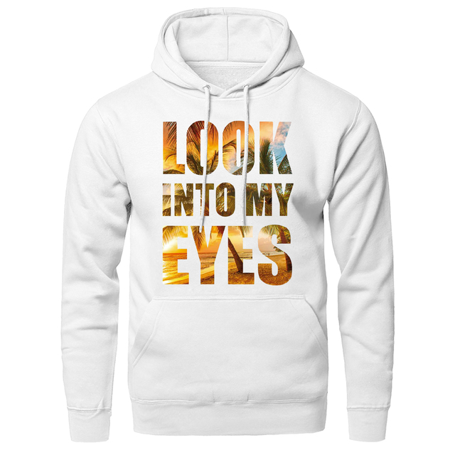 trend 2020 spring autumn hooded hoodie look into my eyes fashion print slim fit tracksuits windproof sweatshirt hip hop tops