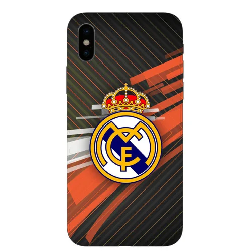 Реал Мадрид логотип подарок Мягкий силиконовый чехол для телефона для iPhone XS XR MAX X10 5 5S 5SE 6 6S 6Plus 7 7Plus 8 8Plus - Цвет: TPU