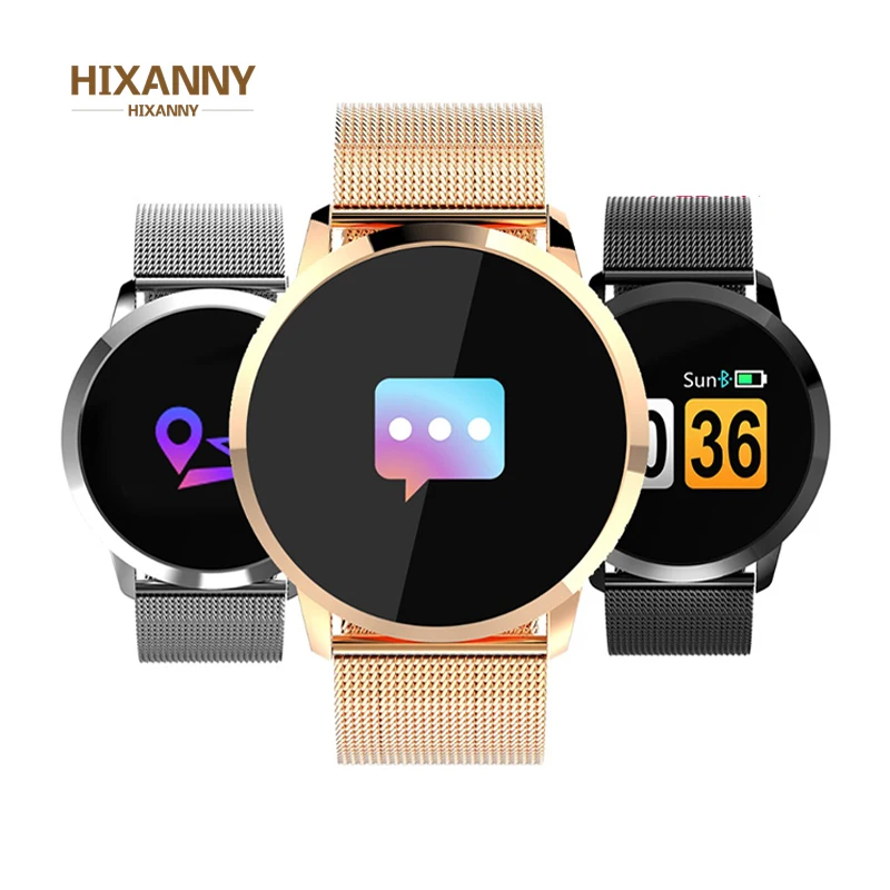 

NewQ8 Smart Watch OLED Color Screen Smart Electronics Smartwatch Fashion Fitness Tracker Heart Rate bluetooth Men Man Women Band