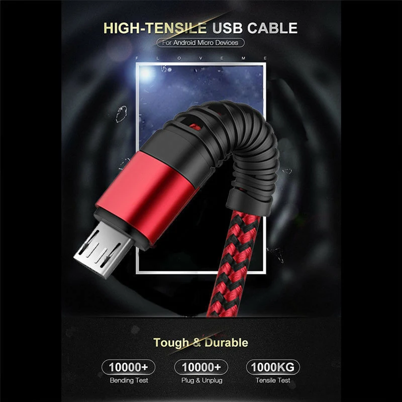 1~ 3 м Micro USB Высокая Растяжимая Синхронизация данных быстрая зарядная зарядка кабель для Android для LG G2 G3 G4 для samsung Galaxy S6 Edge Plus