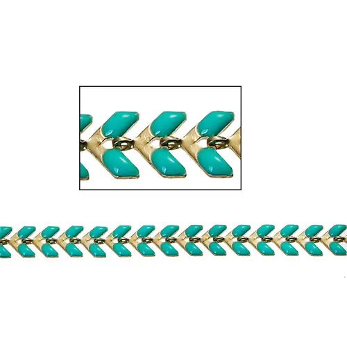 

Copper Enamel Spiky Chains Findings Gold Color For DIY Earring Bracelet Jewelry Making 7x6mm(, 1 Piece(Approx 0.5 M/Piece)
