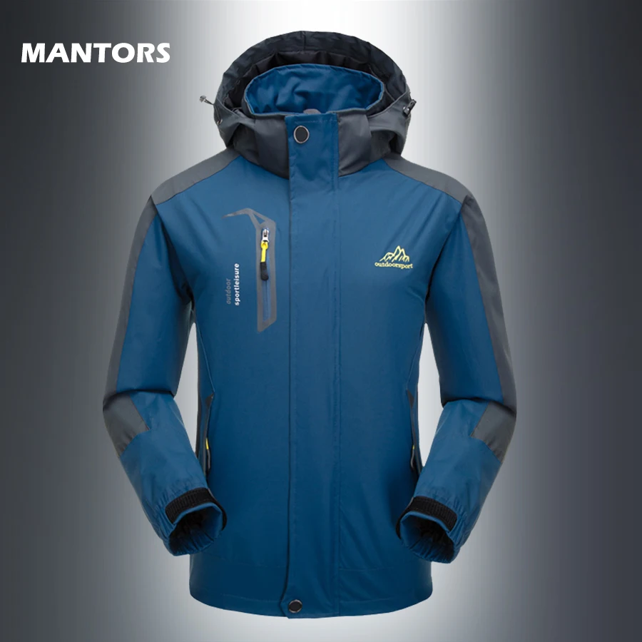 

2019 Men Hooded Jackets Autumn Winter Waterproof Jacket Casual Climbing Windbreakers Men's Outdoor Warm Coats Fashion Outerwear