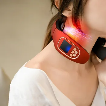 

Cervical Vertebra Massager Shock Pulse Physiotherapy Instrument Wireless Remote Control Massage Instrument Neck Massager