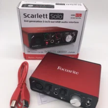 Модернизированный Focusrite Scarlett Solo(2nd gen) 2 входа 2 Выход USB аудио интерфейс звуковая карта для записи микрофона гитары