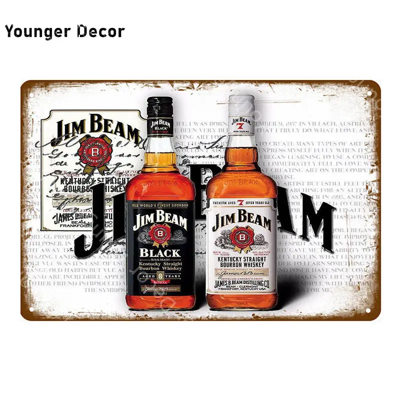 Jim Black Beer Jennessee виски винтажные металлические знаки Наклейка на стену для бара паба клуба человек пещера декоративные тарелки Олово плакат YI-067