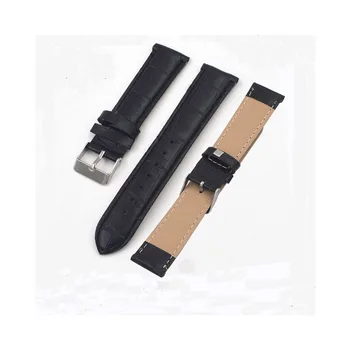 

20 mm Genuine Leather Watchbands Vintage Watch Steel Pin buckle Band Strap High Quality Wrist Belt Bracelet