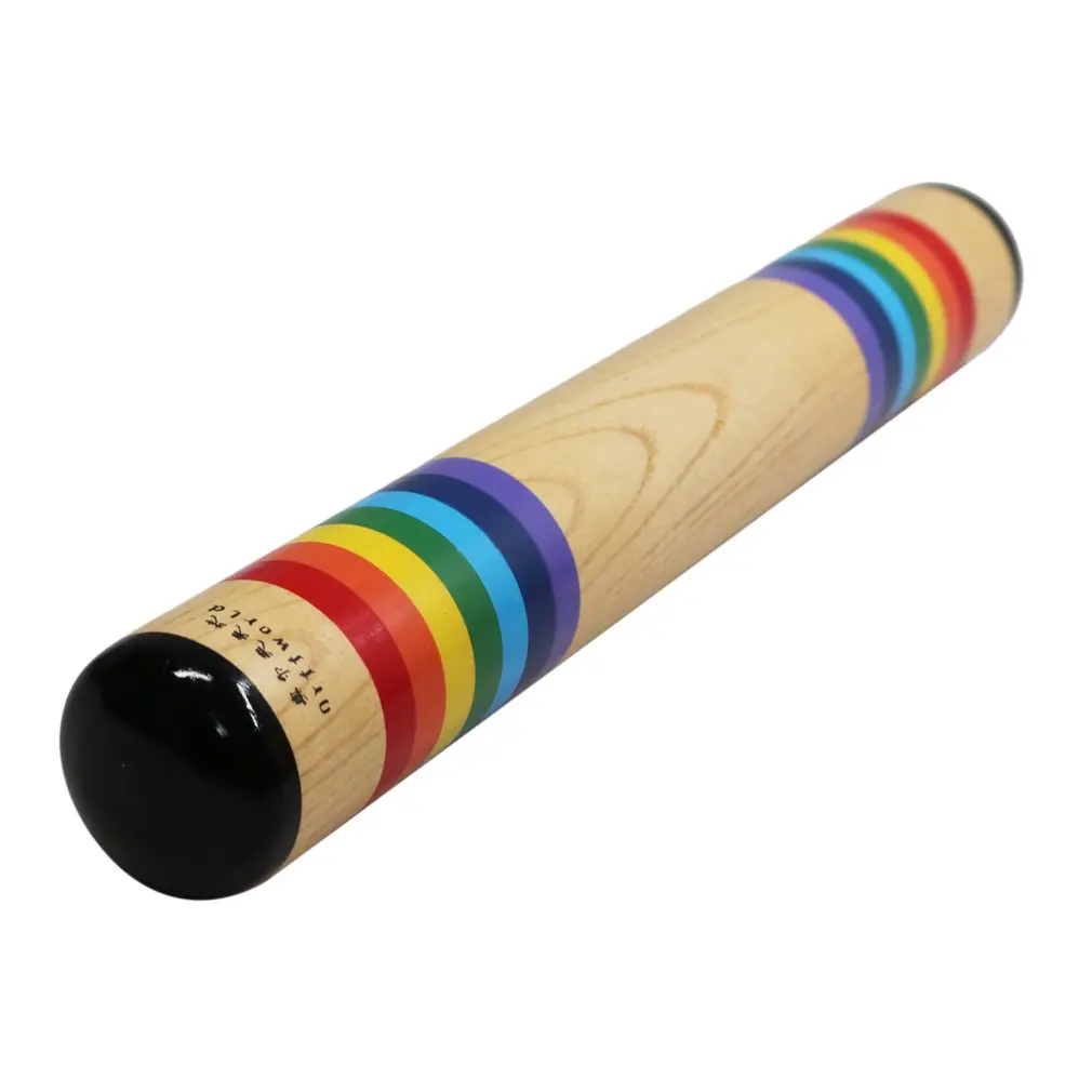 

SH18C Children Baby Kids Solid Wood Colorful Sand Sound Maker Hand Shaking Toys Musical Instrument for Gift