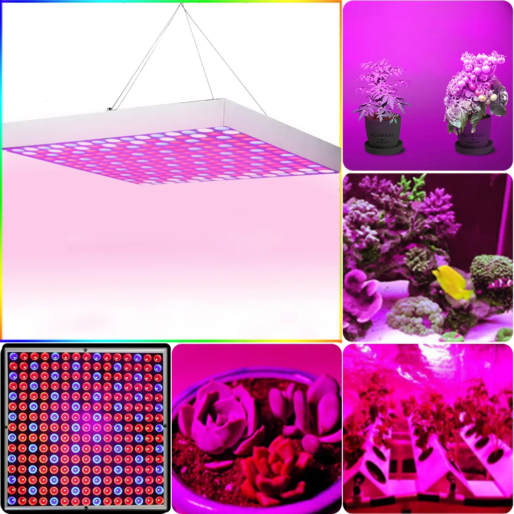45W 225LED Growing Lamps Plants Flowers Seedling Vegetables Cultivation Greenhouse High Yield Panel Plant Light LED Grow Lights