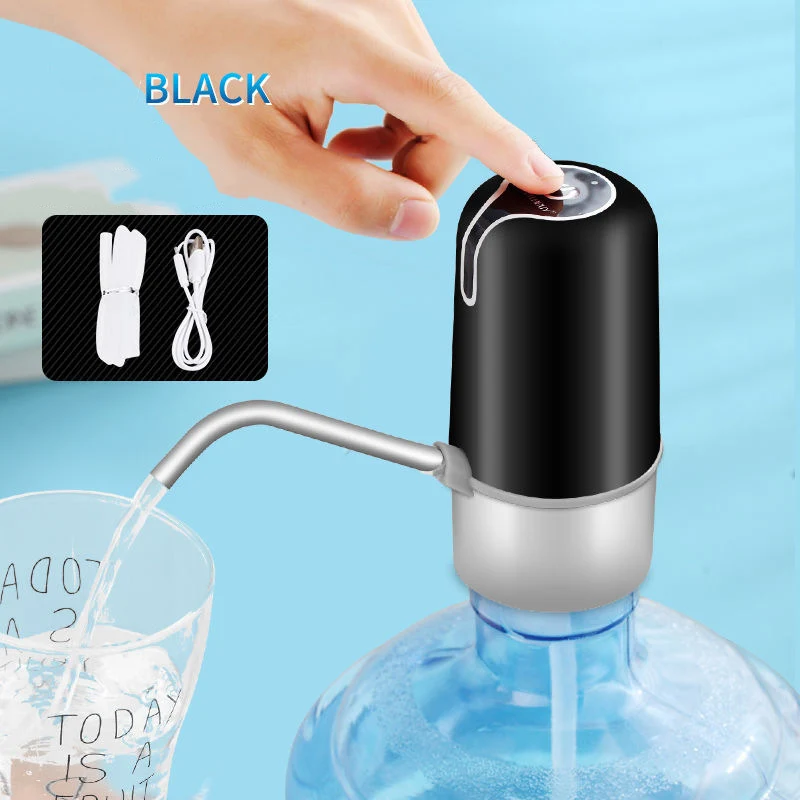 Домашний насос-бутылка для воды, usb зарядка, автоматический насос для питьевой воды, портативный Электрический диспенсер для воды, переключатель бутылки для воды для USB - Цвет: Черный