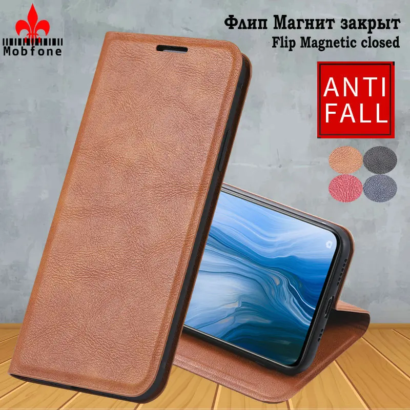 Кожаный чехол Mobfone Skin для Xiaomi Redmi 9 9A 9C K30 K20 Pro 7 7A 8 8A закрытый откидной с магнитной