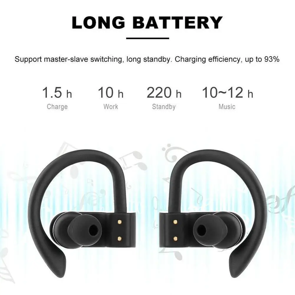 A9 TWS Wireless Sports Headphones Bluetooth Ear Hook for iPhone 6 6plus 7 7plus 8 iphobe x xs iphone xsmax iphone xr iphone 11